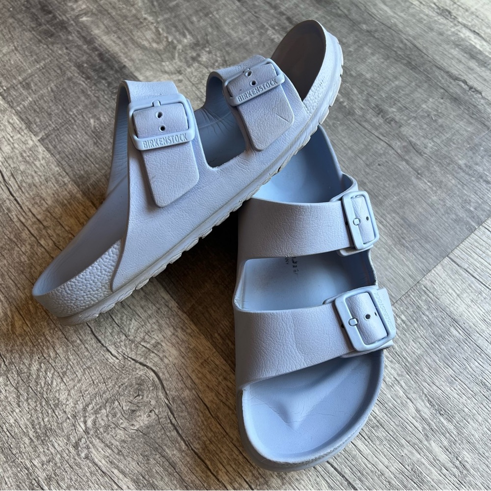 Birkenstock Arizona EVA Sky Blue Waterproof Sandals Size 10 Lightweight - Picture 2 of 9